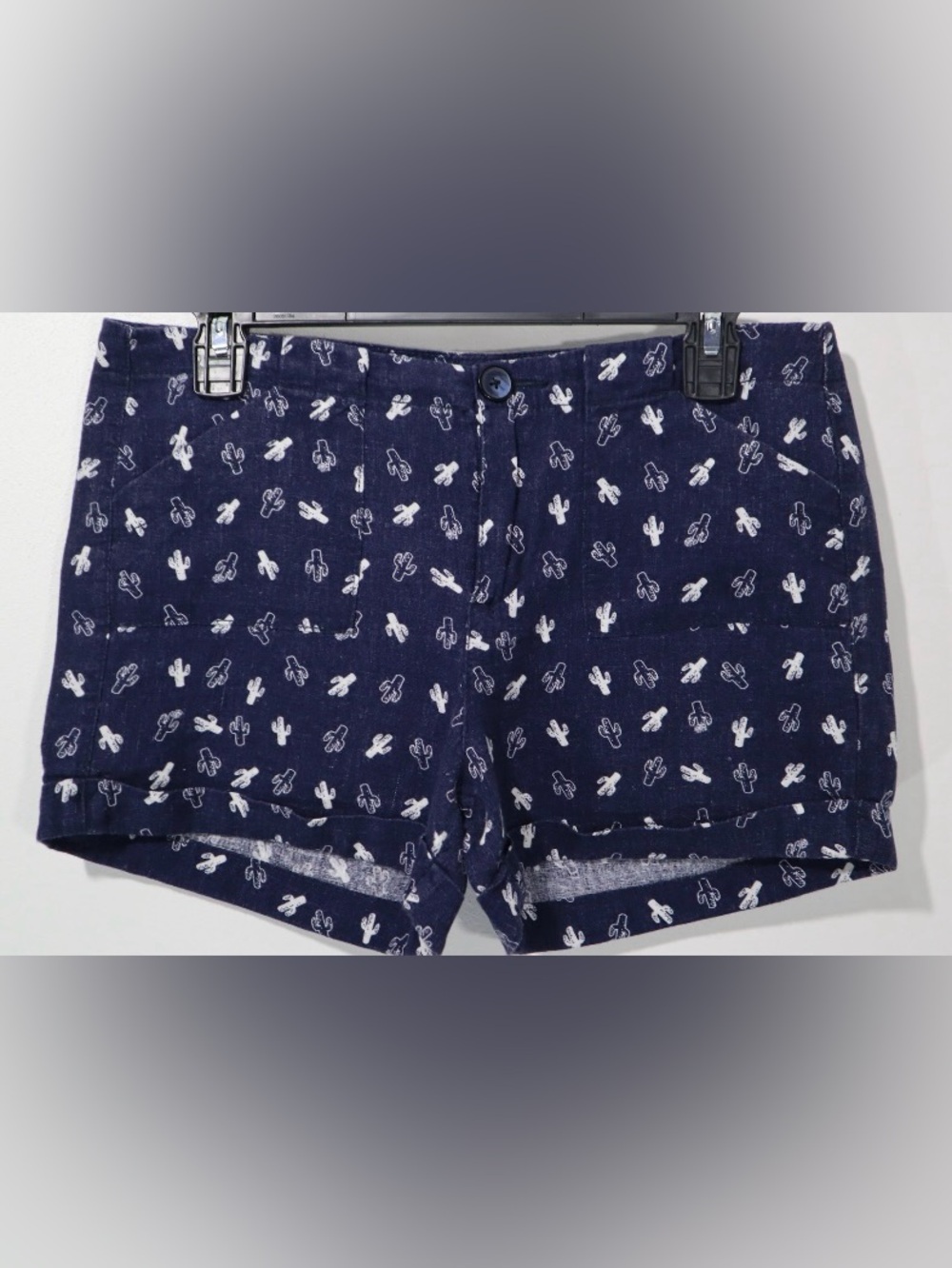 Boom Boom Jeans Navy & White Cactus Print Shorts